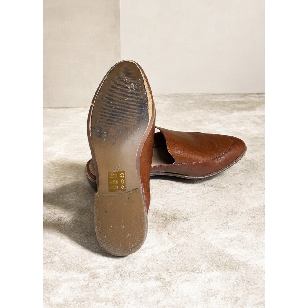 Madewell Frances Loafer Mule Leather Brown 8.5 Slip On Flat $138 - Picture 7 of 8